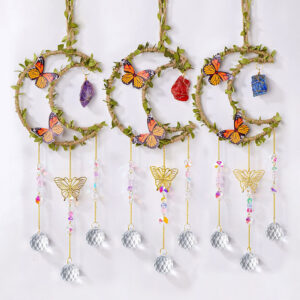 Natural Raw Crystal Moon Sun Catcher RS-0256